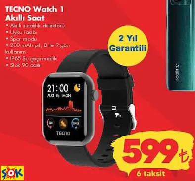 TECNO Watch 1 Akıllı Saat