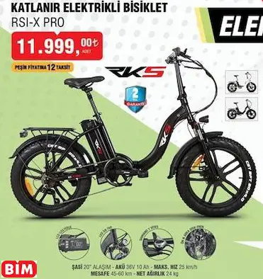 RKS RSI-X PRO Katlanır Elektrikli Bisiklet