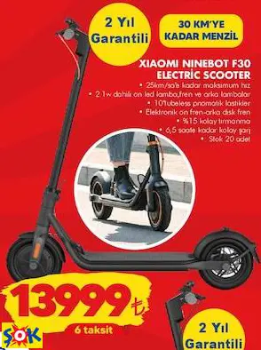 XIAOMI NINEBOT F30 ELECTRİC SCOOTER