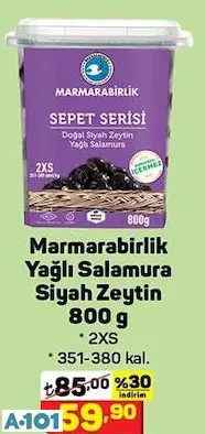 Marmarabirlik Yağlı Salamura Siyah Zeytin