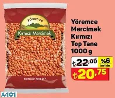 Yöremce Mercimek Kırmızı