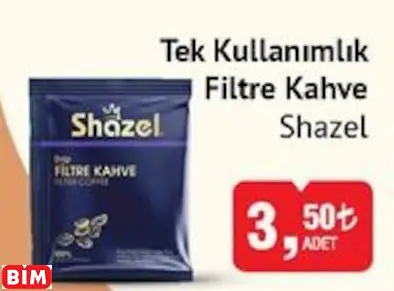 Shazel Tek Kullanımlık Filtre Kahve