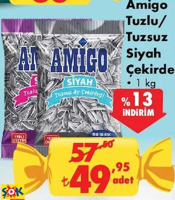 Amigo Tuzlu/ Tuzsuz Siyah Çekirdek