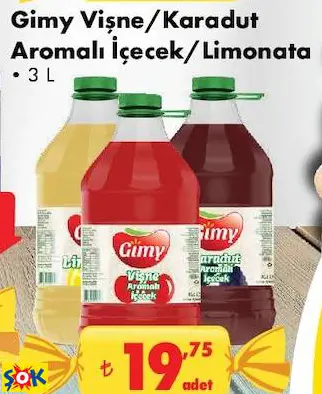 Gimy Vişne/Karadut Aromalı İçecek/Limonata 3 L