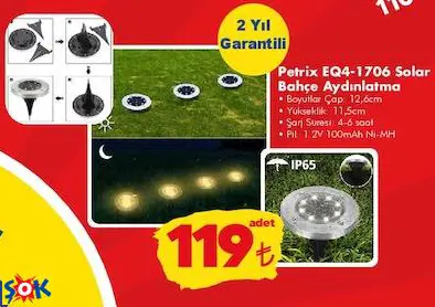 Petrix EQ4-1706 Solar Bahçe Aydınlatma