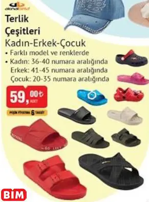 Akınalbella Terlik  Çeşitleri Kadın-Erkek-Çocuk