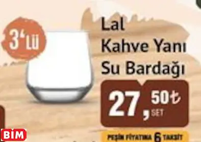 LAV Lal  Kahve Yanı  Su Bardağı