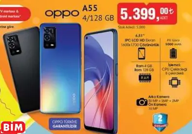 Oppo Cep Telefonu A55 4/128 GB