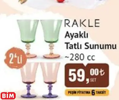 Rakle Ayaklı Tatlı Sunumu ~280 Cc