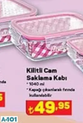 Kilitli Cam Saklama Kabı