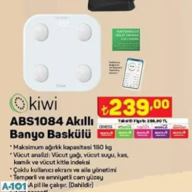 Kiwi Akıllı Banyo Baskülü