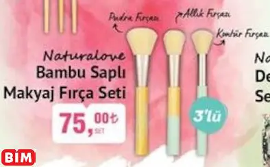 Naturalove  Bambu Saplı Makyaj Fırça Seti