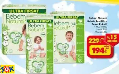 Bebem Natural Bebek Bezi Ultra Fırsat Paketi