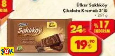 Ülker Saklıköy Çikolata Kremalı 3’Lü