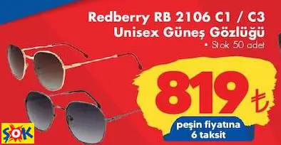 Redberry RB 2106 C1 / C3 Unisex Güneş Gözlüğü