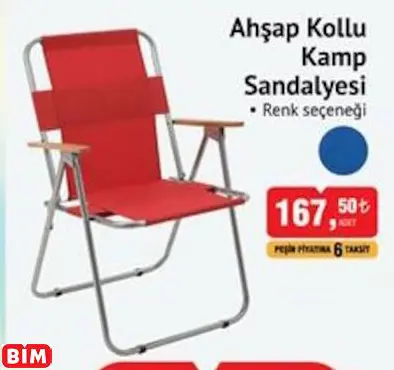 Ahşap Kollu Kamp Sandalyesi