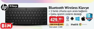 Hp Bluetooth Wireless Klavye