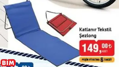 Katlanır Tekstil Şezlong Katlanır Tekstil Şezlong