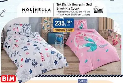 Molinella Tek Kişilik Nevresim Seti  Erkek-Kız Çocuk