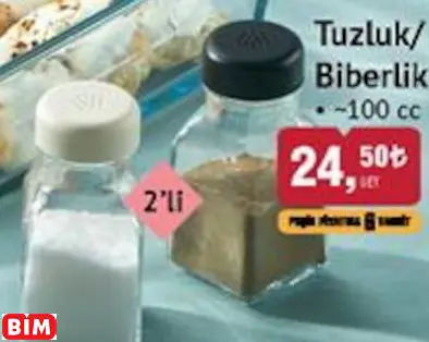 Paşabahçe Tuzluk/Biberlik