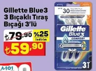 Gilette Blue3 3 Bıçaklı Tıraş Bıçağı