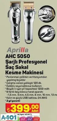 Aprilla Şarjlı Profesyonel Saç Sakal Kesme Makinesi