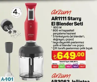 Arzum El Blender Seti