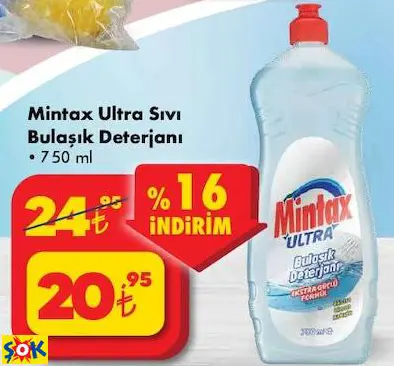 Mintax Ultra Sıvı Bulaşık Deterjanı