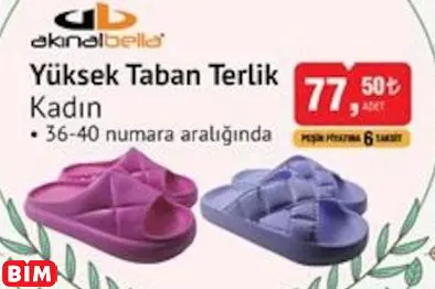 Akınalbella Yüksek Taban Terlik Kadın