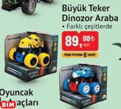 Büyük Teker Dinozor Araba