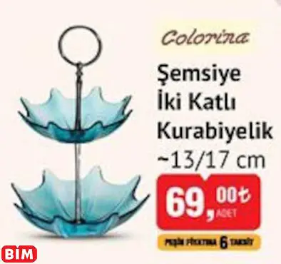 Colorina Şemsiye İki Katlı Kurabiyelik Colorina Şemsiye İki Katlı Kurabiyelik