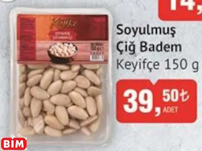 Keyifçe  Soyulmuş  Çiğ Badem