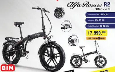 Alfa Romeo R2 Katlanabilir Elektrikli Bisiklet