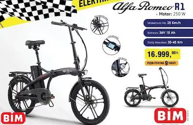 Alfa Romeo R1 Katlanabilir Elektrikli Bisiklet