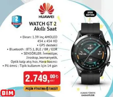 Huawei Watch GT 2 Akıllı Saat Huawei Watch GT 2 Akıllı Saat
