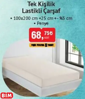 Molinella Tek Kişilik  Lastikli Çarşaf