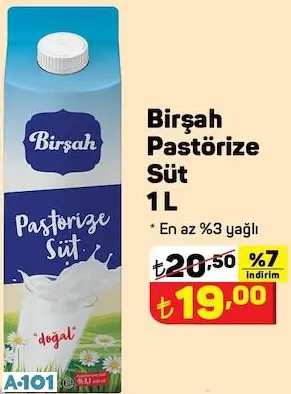 Birşah Pastörize Süt