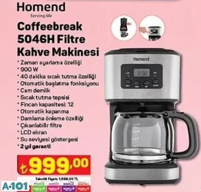 Homend Filtre Kahve Makinesi