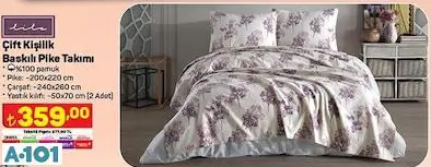 lila baskılı pike takımı