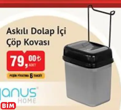 Okyanus Home Askılı Dolap İçi Çöp Kovası