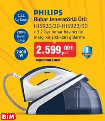 Philips Buhar Jeneratörlü Ütü HI5920/20-HI5922/30