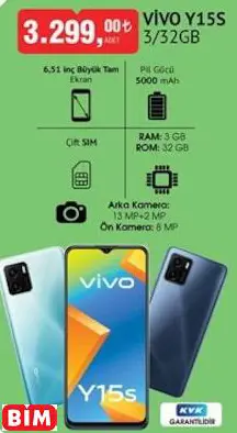 VİVO VİVO Y15S 3/32GB Cep Telefonu