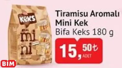 Bifa Keks Tiramisu Aromalı Mini Kek