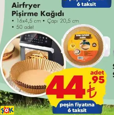 Airfryer Pişirme Kağıdı Airfryer Pişirme Kağıdı