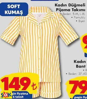 Kadın Düğmeli Pijama Takımı