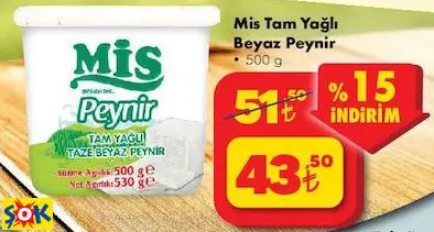 Mis Tam Yağlı Beyaz Peynir Mis Tam Yağlı Beyaz Peynir