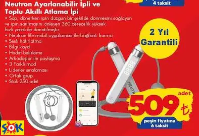 Neutron Ayarlanabilir İpli ve Toplu Akıllı Atlama İpi Neutron Ayarlanabilir İpli ve Toplu Akıllı Atlama İpi