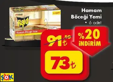 Raid Hamam Böceği Yemi