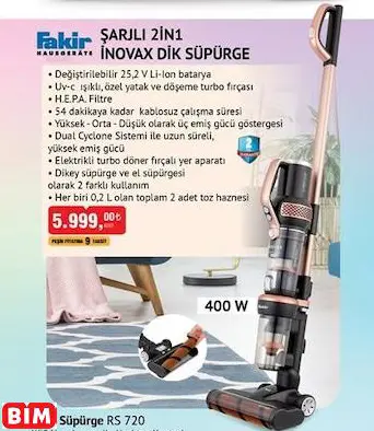 Fakir ŞARJLI 2İN1 İNOVAX DİK SÜPÜRGE