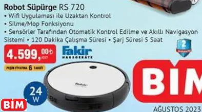 Fakir Robot Süpürge RS 720